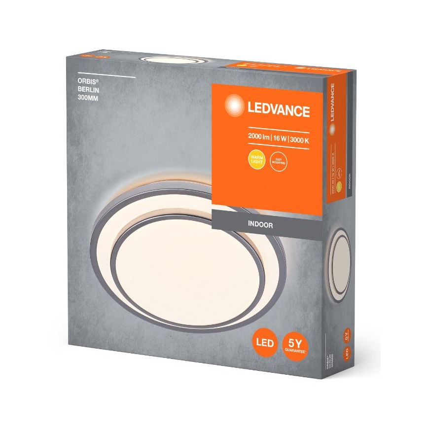 Ledvance - LED Mennyezeti lámpa ORBIS BERLIN LED/16W/230V ezüst