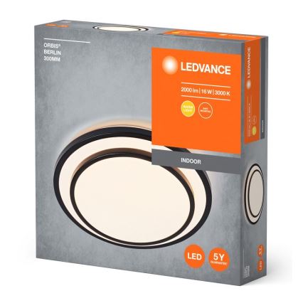 Ledvance - LED Mennyezeti lámpa ORBIS BERLIN LED/16W/230V fekete