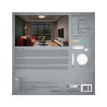 Ledvance - LED Mennyezeti lámpa ORBIS HELMAN LED/16W/230V átm. 29,5 cm ezüst