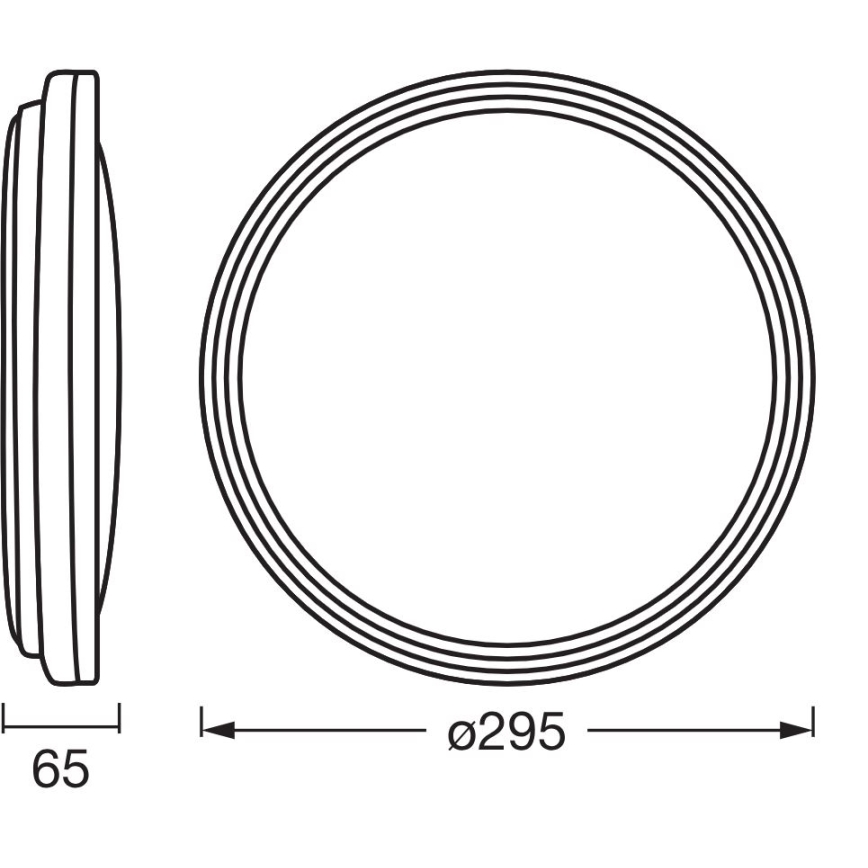 Ledvance - LED Mennyezeti lámpa ORBIS HELMAN LED/16W/230V átm. 29,5 cm ezüst