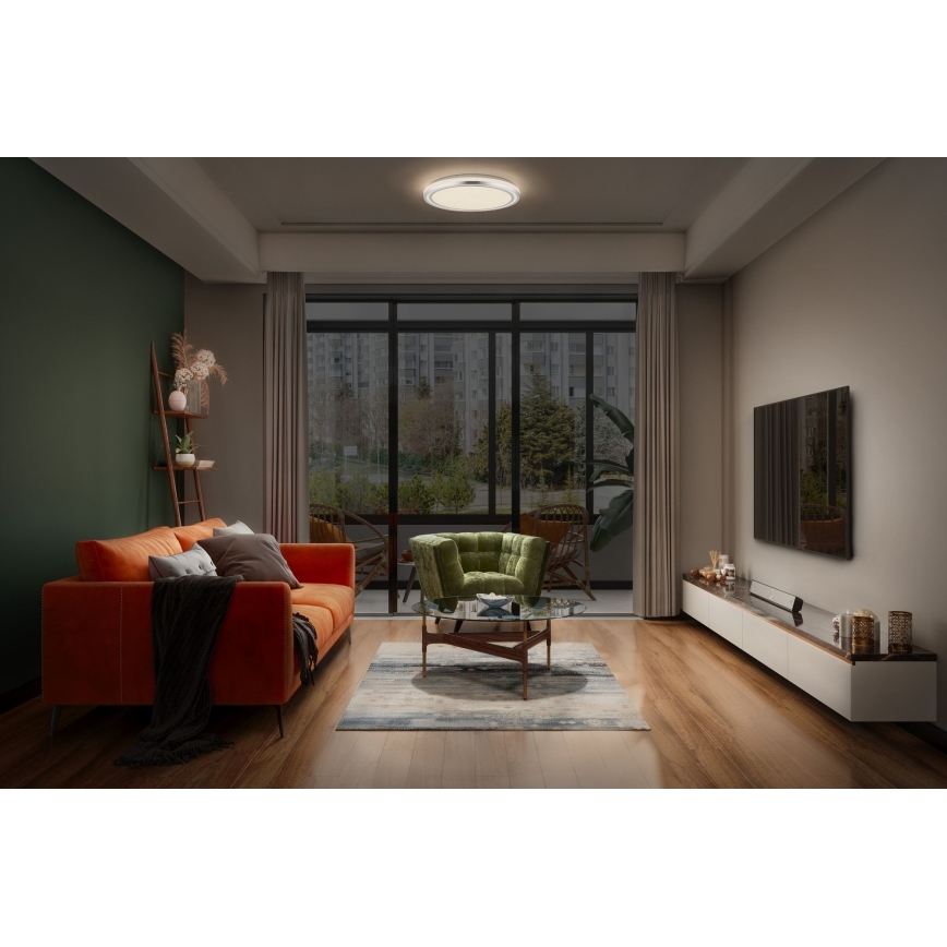 Ledvance - LED Mennyezeti lámpa ORBIS HELMAN LED/24W/230V átm. 39 cm ezüst