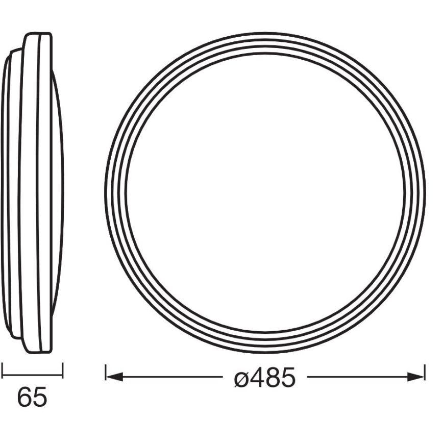 Ledvance - LED Mennyezeti lámpa ORBIS HELMAN LED/36W/230V átm. 48,5 cm ezüst