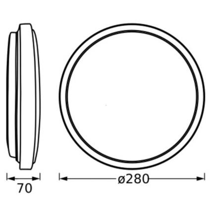 Ledvance - LED Mennyezeti lámpa ORBIS LONDON LED/16W/230V fekete