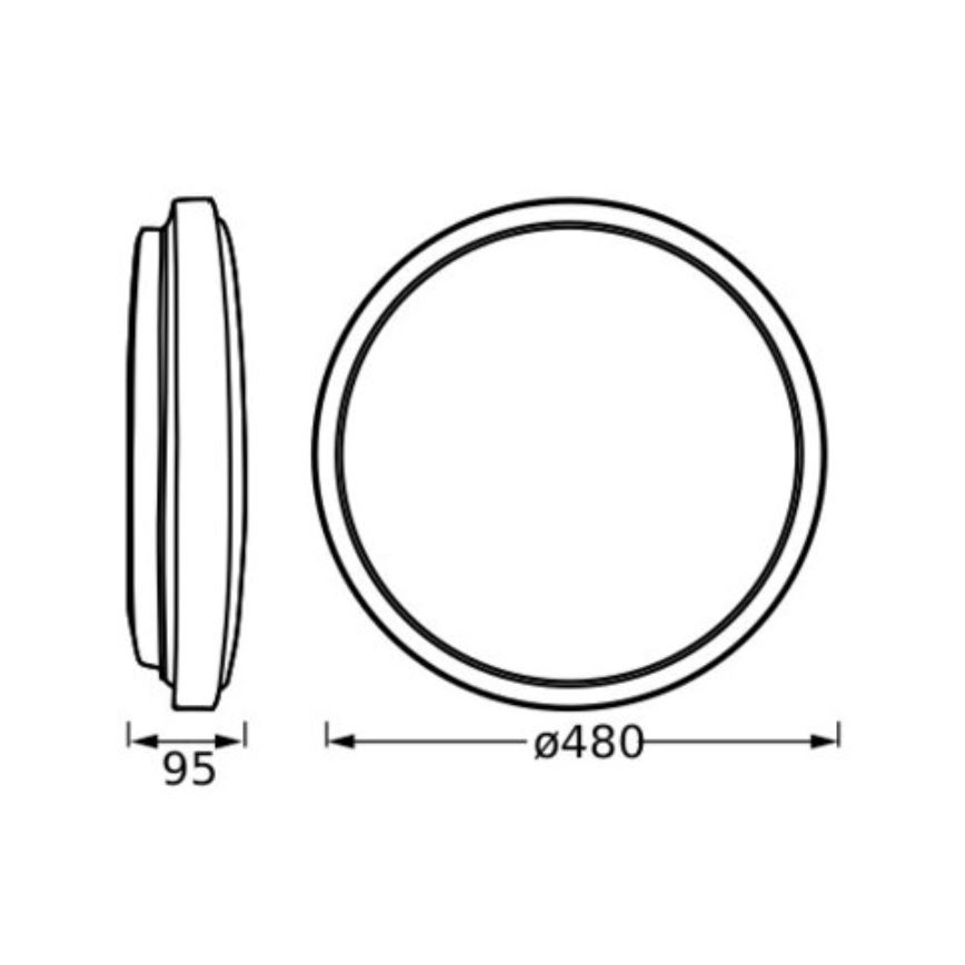 Ledvance - LED Mennyezeti lámpa ORBIS LONDON LED/36W/230V fehér