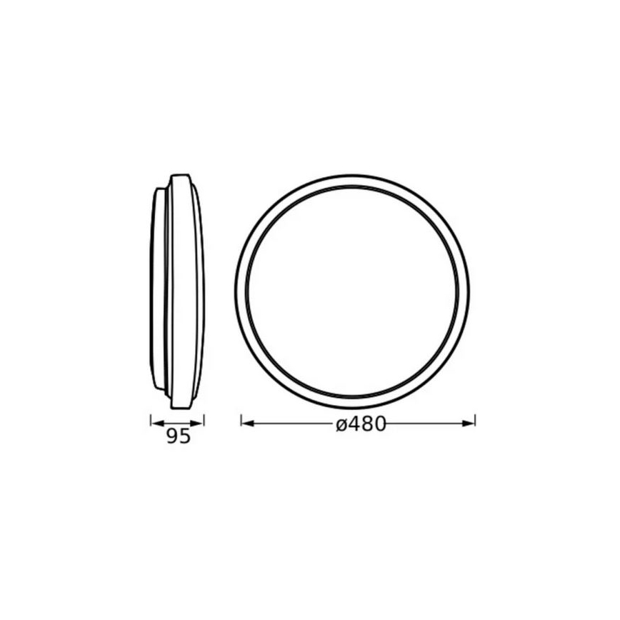 Ledvance - LED Mennyezeti lámpa ORBIS LONDON LED/36W/230V fekete