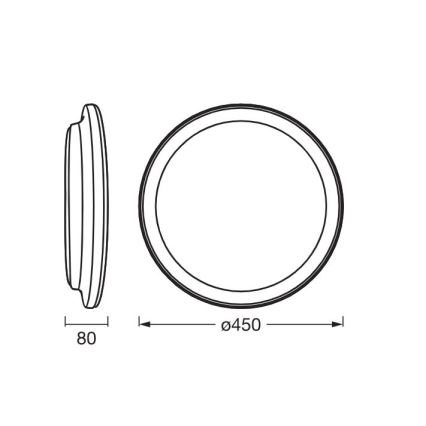 Ledvance - LED Mennyezeti lámpa ORBIS PEDERSON LED/24W/230V átm. 45 cm fehér
