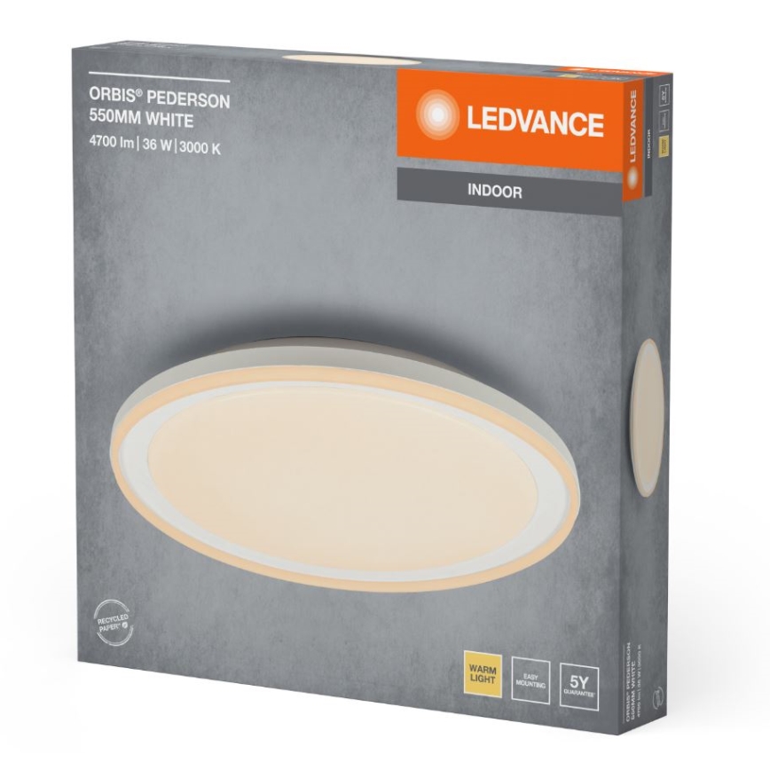 Ledvance - LED Mennyezeti lámpa ORBIS PEDERSON LED/36W/230V átm. 55 cm fehér