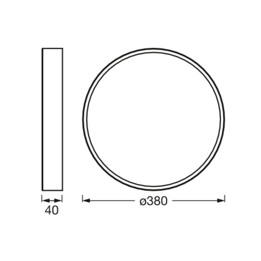Ledvance - LED Mennyezeti lámpa ORBIS SLIM LED/24W/230V fekete