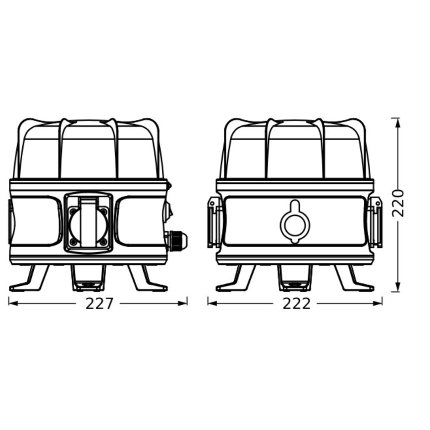 Ledvance - LED Munkalámpa 2 aljzattal WORKLIGHT SOCKET LED/30W/230V IP54