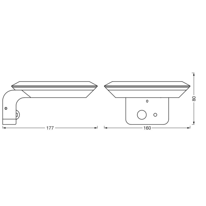 Ledvance - LED Napelemes érzékelős fali lámpa ENDURA LED/3,6W/3,7V 1500 mAh IP44