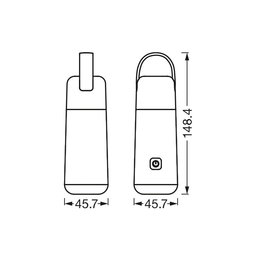 Ledvance - LED Power bank zseblámpa funkcióval MOBILE LED/0,5W/5V 1800 mAh 2xUSB