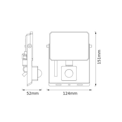 Ledvance - LED-reflektor mozgás- és alkonyérzékelővel FLOODLIGHT LED/20W/230V 4000K IP65