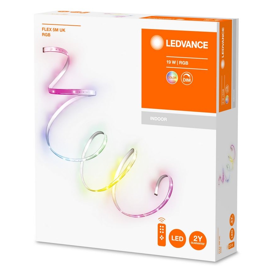 Ledvance - LED RGB Dimmelhető szalag FLEX 5m LED/19W/230V + távirányítás