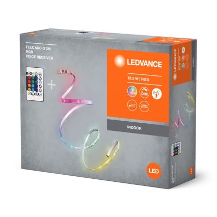 Ledvance - LED RGB Dimmelhető szalag FLEX AUDIO 3m LED/12,5W/230V + távirányítás