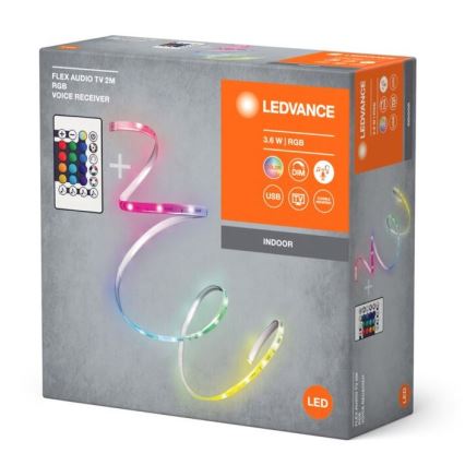 Ledvance - LED RGB Dimmelhető szalag TV-hez FLEX AUDIO 2m LED/3,6W/5V + távirányítás