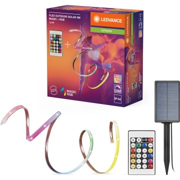 Ledvance - LED RGB, fényerőszabályozható FLEX MAGIC napelemes szalag 5 m LED/1,6W/5V + távirányító