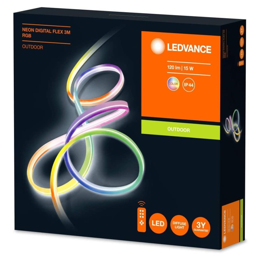 Ledvance - LED RGB Szabályozható kültéri szalag FLEX 3m LED/15W/230V IP44 + távirányító