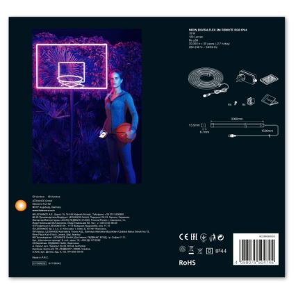 Ledvance - LED RGB Szabályozható kültéri szalag FLEX 3m LED/15W/230V IP44 + távirányító