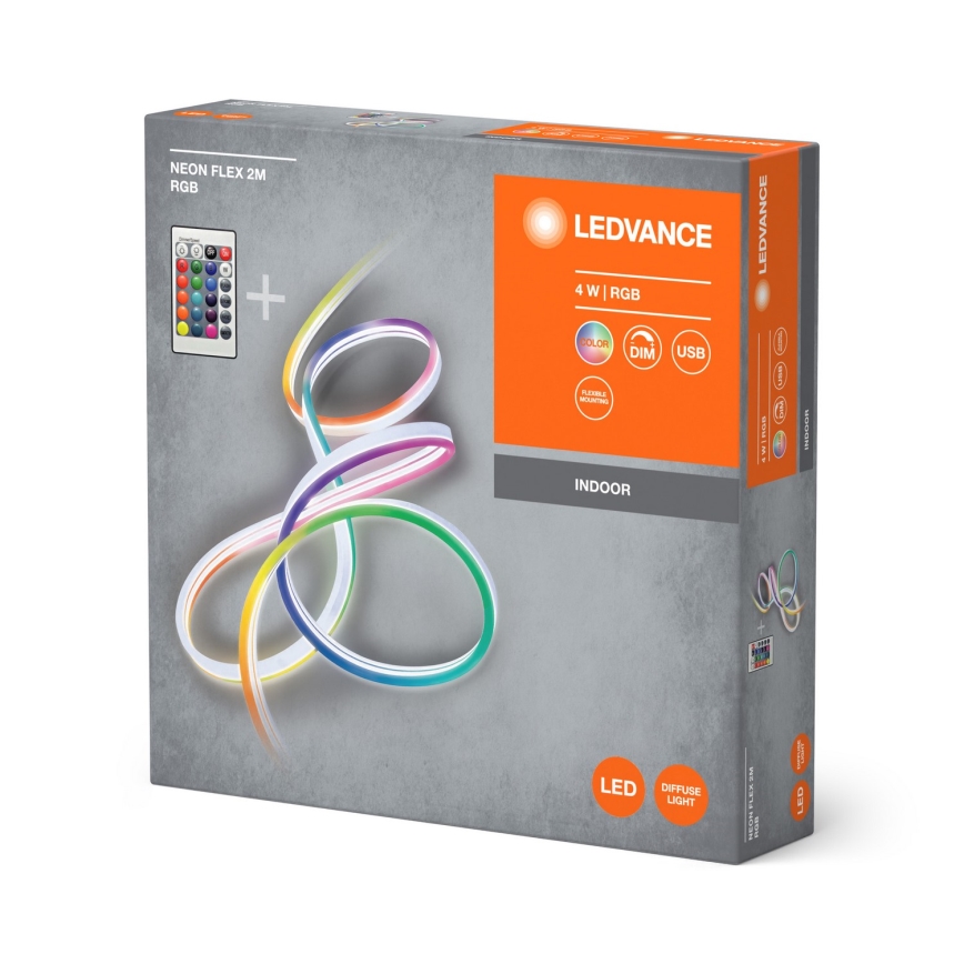 Ledvance - LED RGBW Dimmeres NEON FLEX szalag 2,1m LED/4W/5V + távirányító