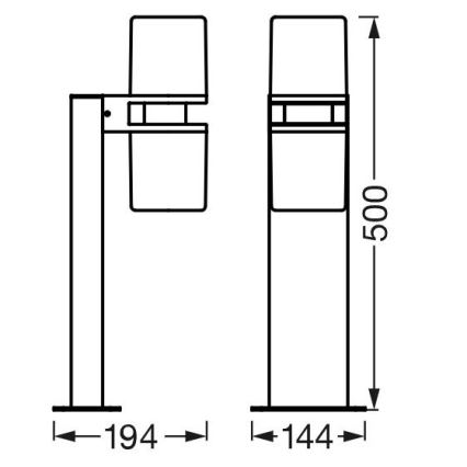 Ledvance - LED RGBW Dimmelhető kültéri lámpa CASCADE 2xLED/7W/230V IP44 Wi-Fi