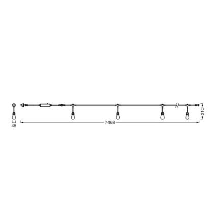 Ledvance - LED RGBW dimmelhető kültéri fényfüzér SMART+ STRING 12xLED/0,37W/230V IP44 Wi-Fi