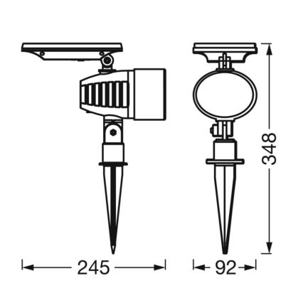 Ledvance - LED RGBW Dimmelhető napelemes lámpa SMART+ SOLAR LED/0,6W/3,7V 2000 mAh 3000-6500K IP44