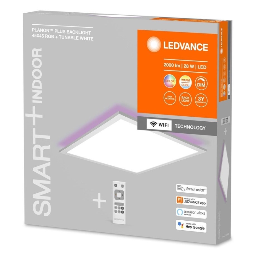 Ledvance - LED RGBW Dimmelhető panel SMART+ PLANON LED/28W/230V Wi-Fi + távirányító