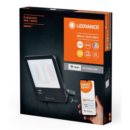 Ledvance - LED RGBW Dimmelhető kültér reflektor SMART+ FLOODLIGHT LED/100W/230V IP65 Wi-Fi