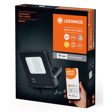 Ledvance - LED RGBW Dimmelhető kültér reflektor SMART+ FLOODLIGHT LED/50W/230V IP65 Wi-Fi