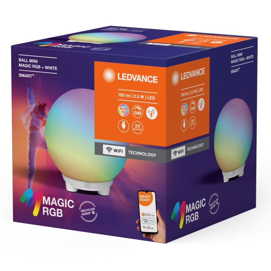 Ledvance - LED RGBW fényerőszabályozható asztali lámpa SMART+ MAGIC LED/2,5W/5V 2200-6500K Wi-Fi