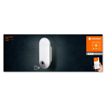 Ledvance - LED RGBW dimmelhető kültéri fali lámpa érzékelővel és kamerával SMART+ LED/15W/230V Wi-Fi IP44