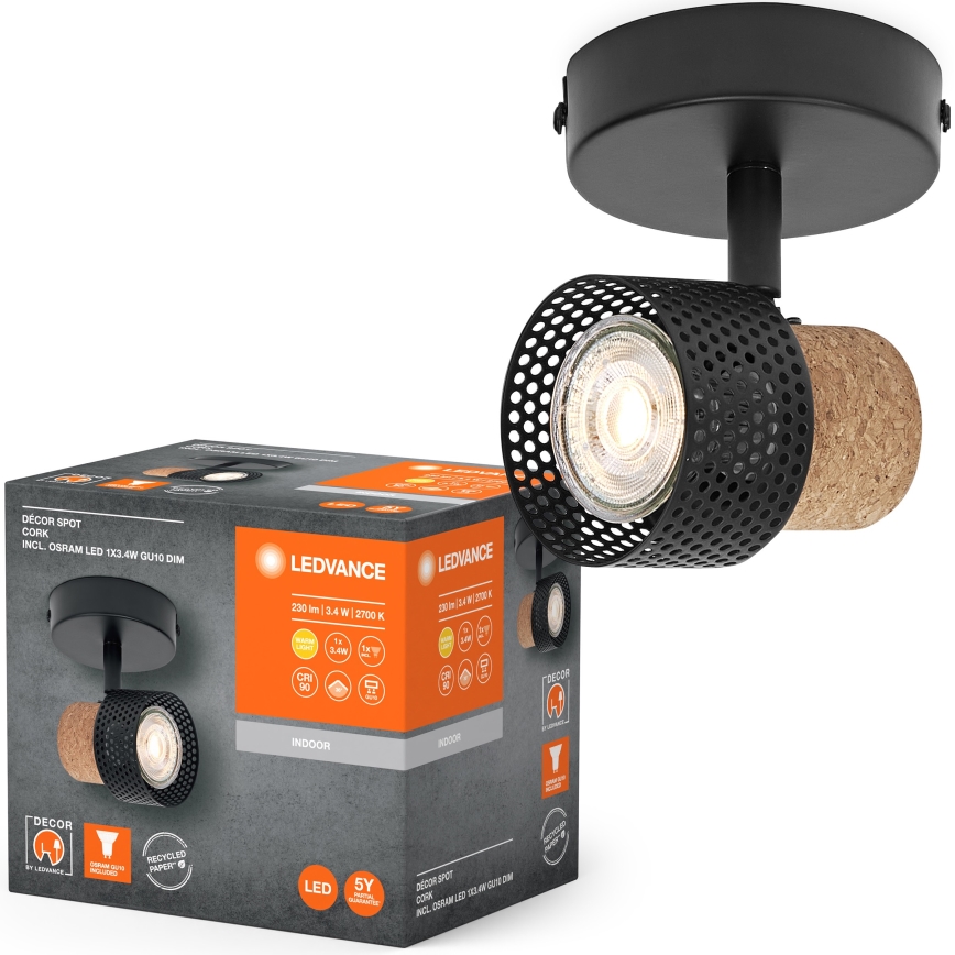 Ledvance - LED spotlámpa DECOR CORK 1xGU10/3,4W/230V