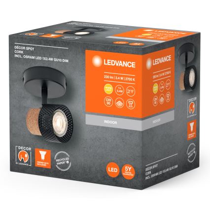 Ledvance - LED spotlámpa DECOR CORK 1xGU10/3,4W/230V