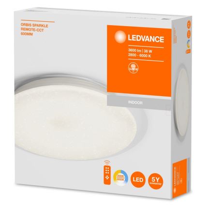 Ledvance - LED Szabályozható mennyezeti lámpa ORBIS LED/38W/230V + távirányító