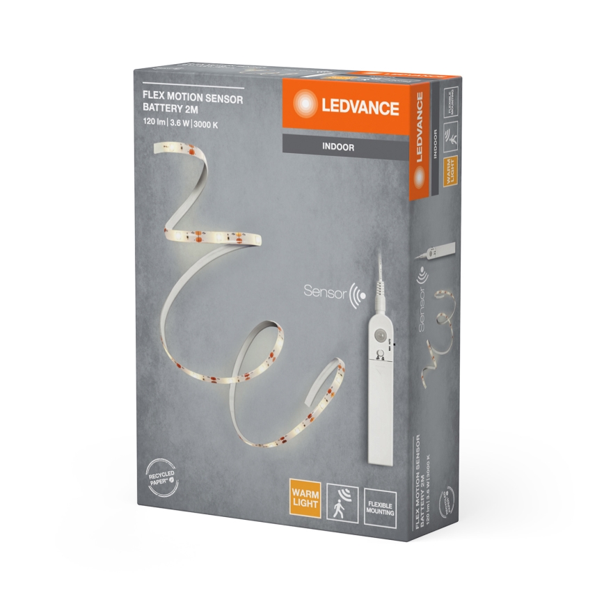 Ledvance - LED szalag mozgásérzékelővel FLEX 2m LED/3,6W/4xAA