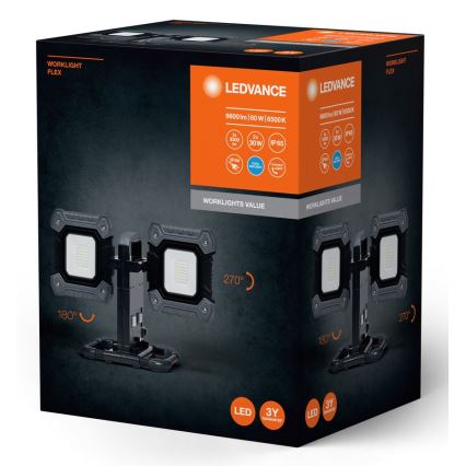 Ledvance - LED Szerelőlámpa WORKLIGHT FLEX 2xLED/30W/230V IP65