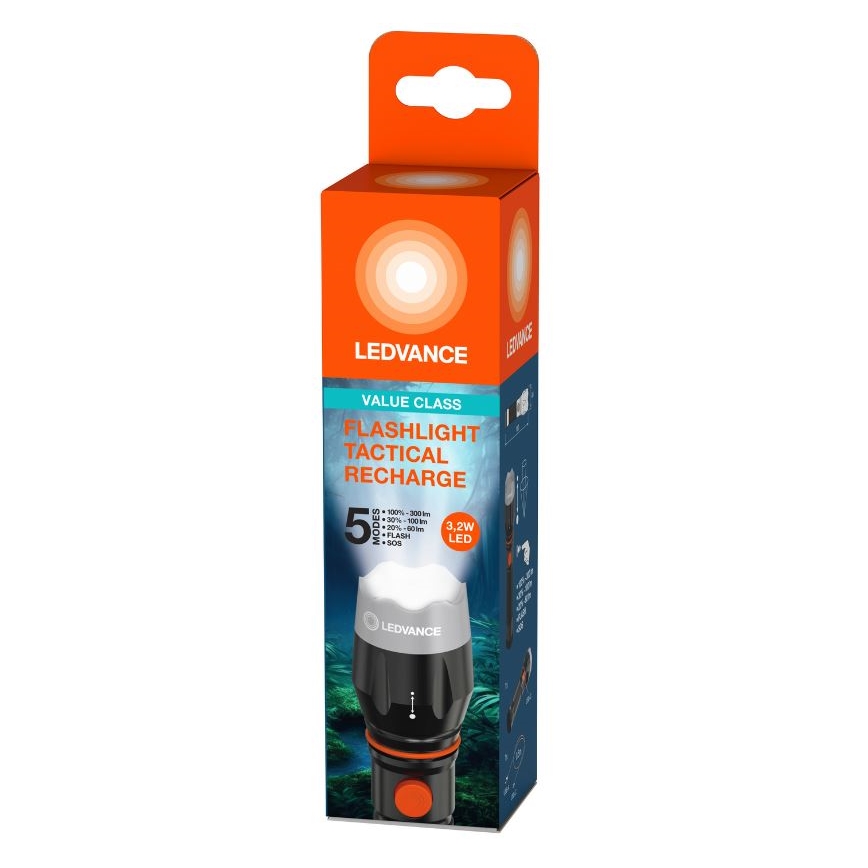 Ledvance - LED Tölthető zseblámpa FLASHLIGHT LED/3,2W/5V 1500mAh
