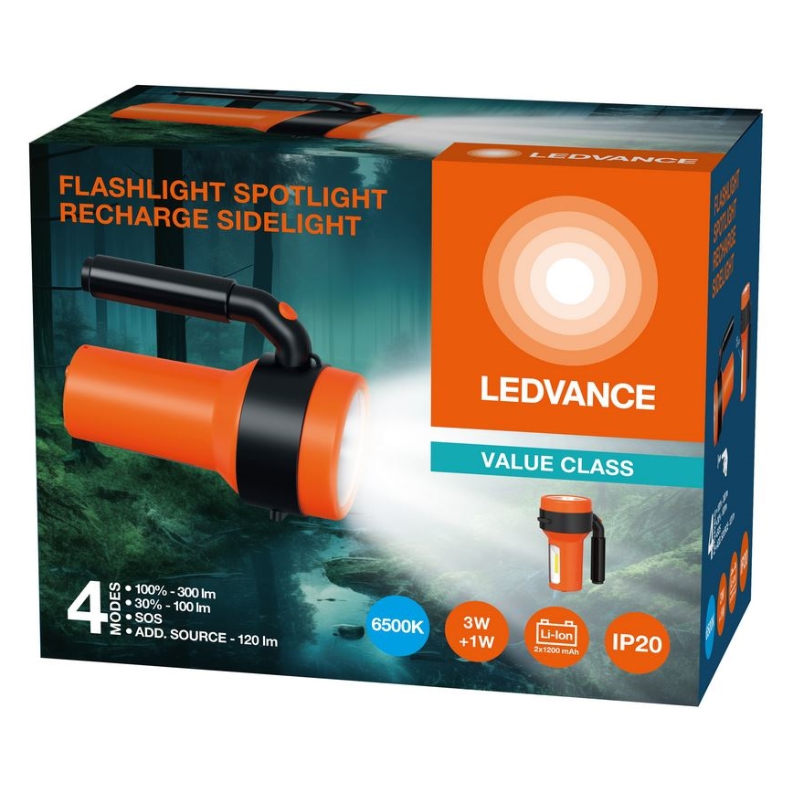 Ledvance - LED Tölthető zseblámpa power bankkal FLASHLIGHT LED/3W/5V 2400 mAh