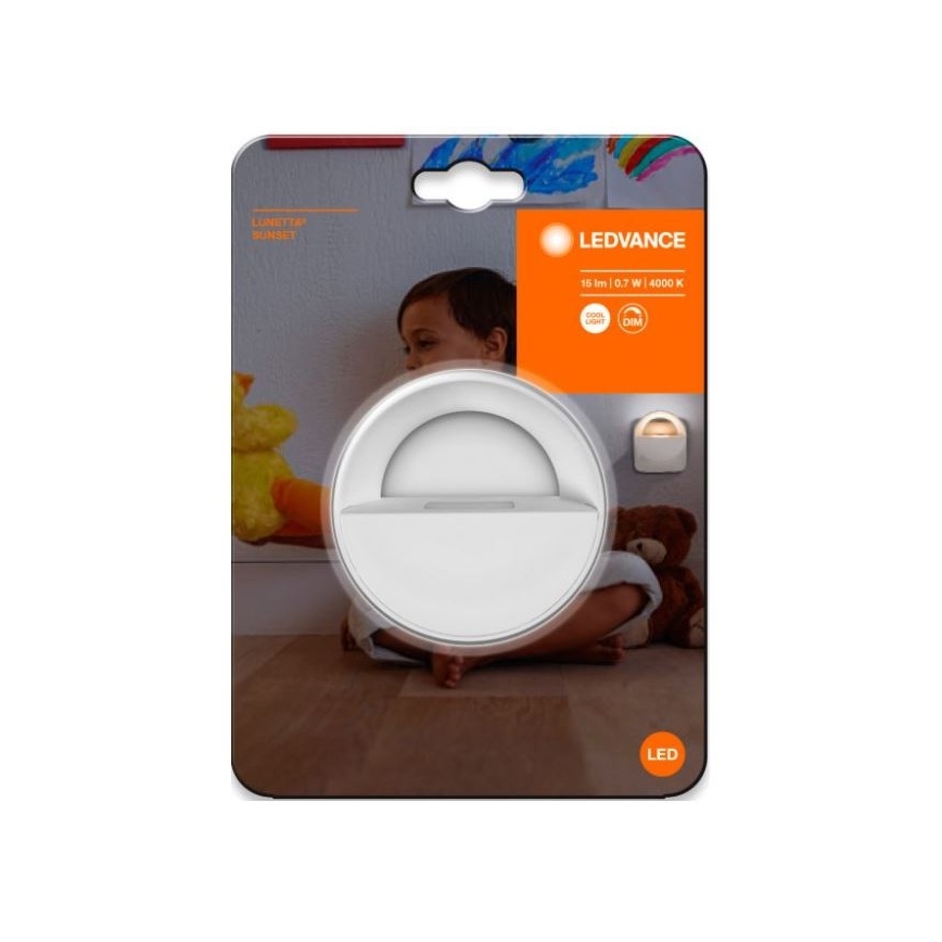 Ledvance - LED állítható fényerejű éjszakai lámpa LUNETTA LED/0,7W/230V