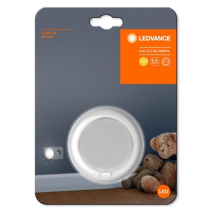 Ledvance - LED éjszakai lámpa szenzorral LUNETTA LED/0,3W/230V 3000K