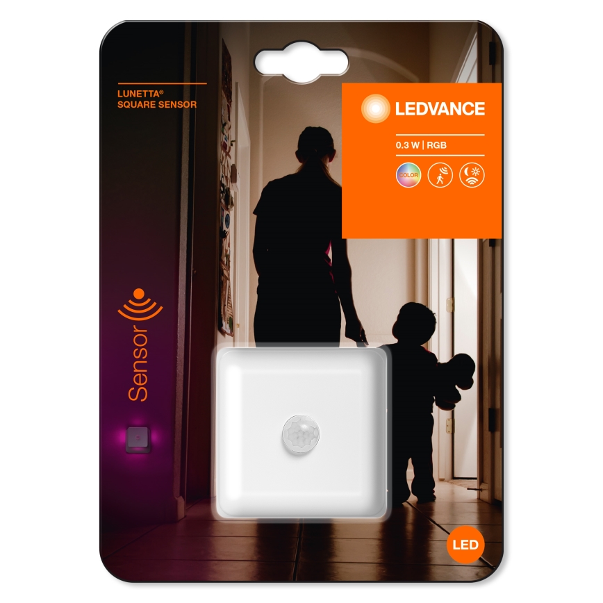 Ledvance - LED RGB irányfény aljzatba, érzékelővel LUNETTA LED/0,3W/230V