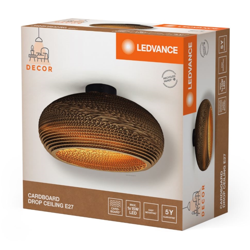 Ledvance - Mennyezeti lámpa DECOR CARDBOARD 1xE27/15W/230V átm. 40 cm