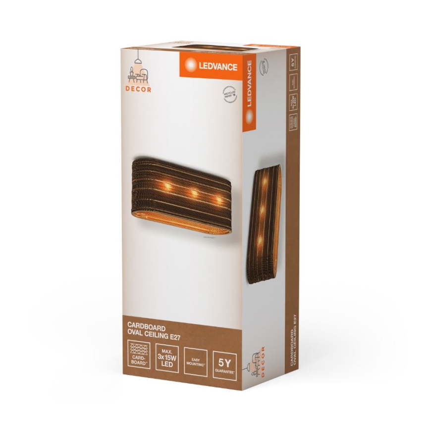 Ledvance - Mennyezeti lámpa DECOR CARDBOARD 3xE27/15W/230V