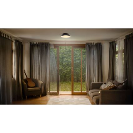 Ledvance - Mennyezeti lámpa ORBIS MILAN 2xE27/10W/230V fekete