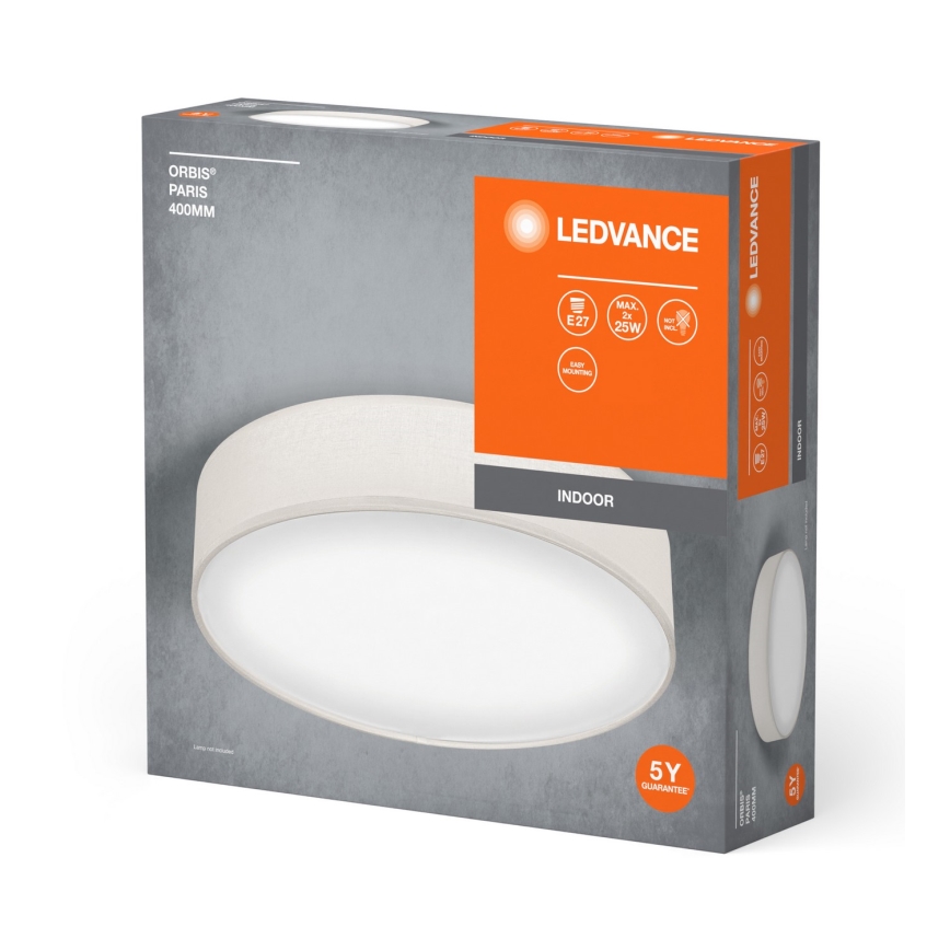 Ledvance - Mennyezeti lámpa ORBIS PÁRIZS 2xE27/25W/230V krémes