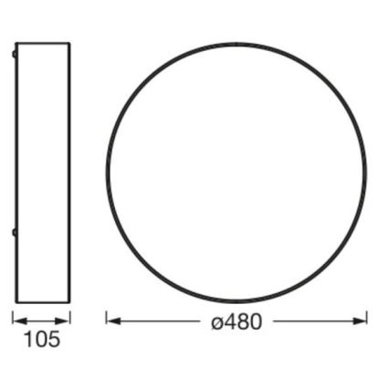Ledvance - Mennyezeti lámpa ORBIS PÁRIZS 3xE27/25W/230V barna