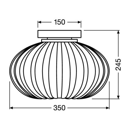 Ledvance - Mennyezeti lámpa PUMPKIN 1xE27/40W/230V