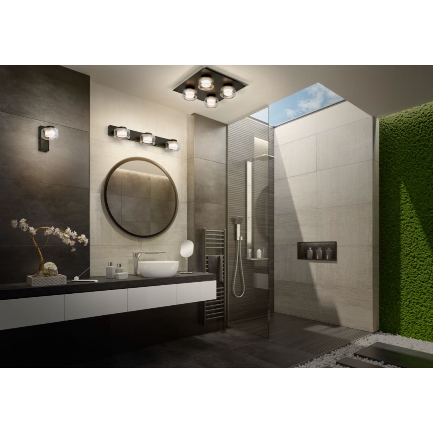 Ledvance - LED Fürdőszobai fali lámpa ORBIS FLAME LED/5,5W/230V 3000/4000K IP44 fekete