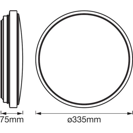 Ledvance - LED mennyezeti lámpa érzékelővel ORBIS LED/24W/230V 3000K