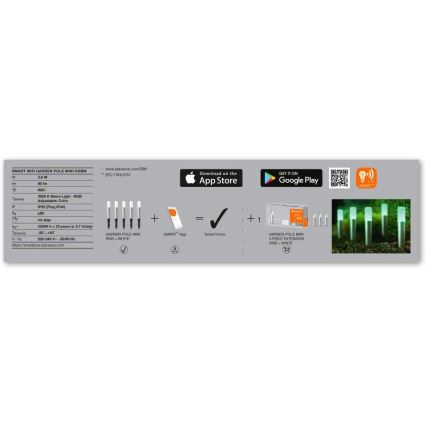 Ledvance - SET 5x LED RGBW Kültéri lámpa SMART + MINI 5xLED/5,7W/230V IP65 Wi-Fi